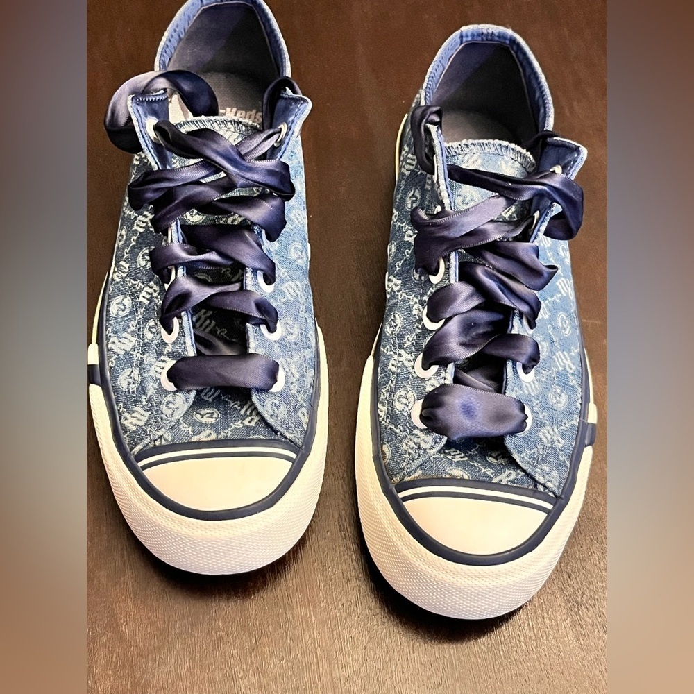 Patterned Pro Keds with satin laces